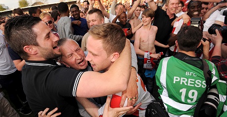 Forshaw was mobbed by jubilant fans.