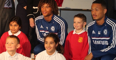 Chelsea duo give kids a day to remember at Surrey school