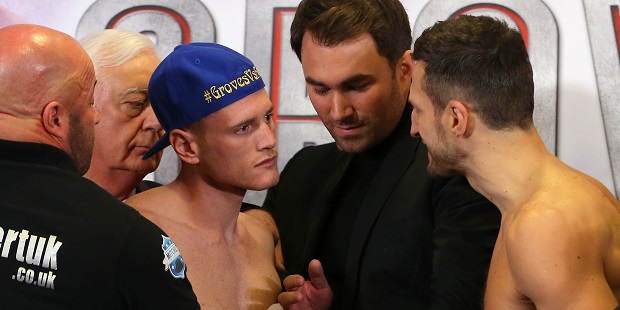 Groves stays cool at tense weigh-in