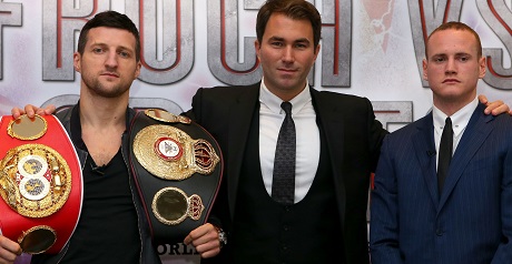 Eddie Hearn with Car Froch and George Groves
