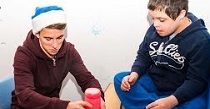 Rangers players make Christmas visit to local special-needs school