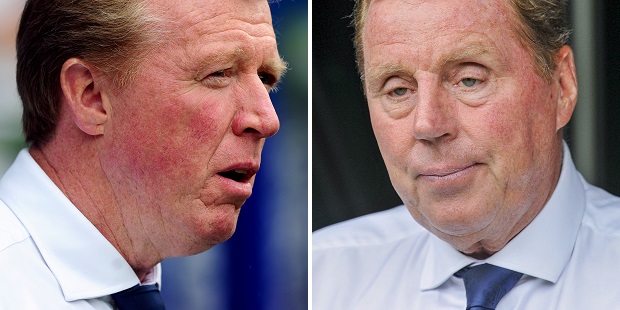 QPR manager Harry Redknapp and Derby manager Steve McClaren