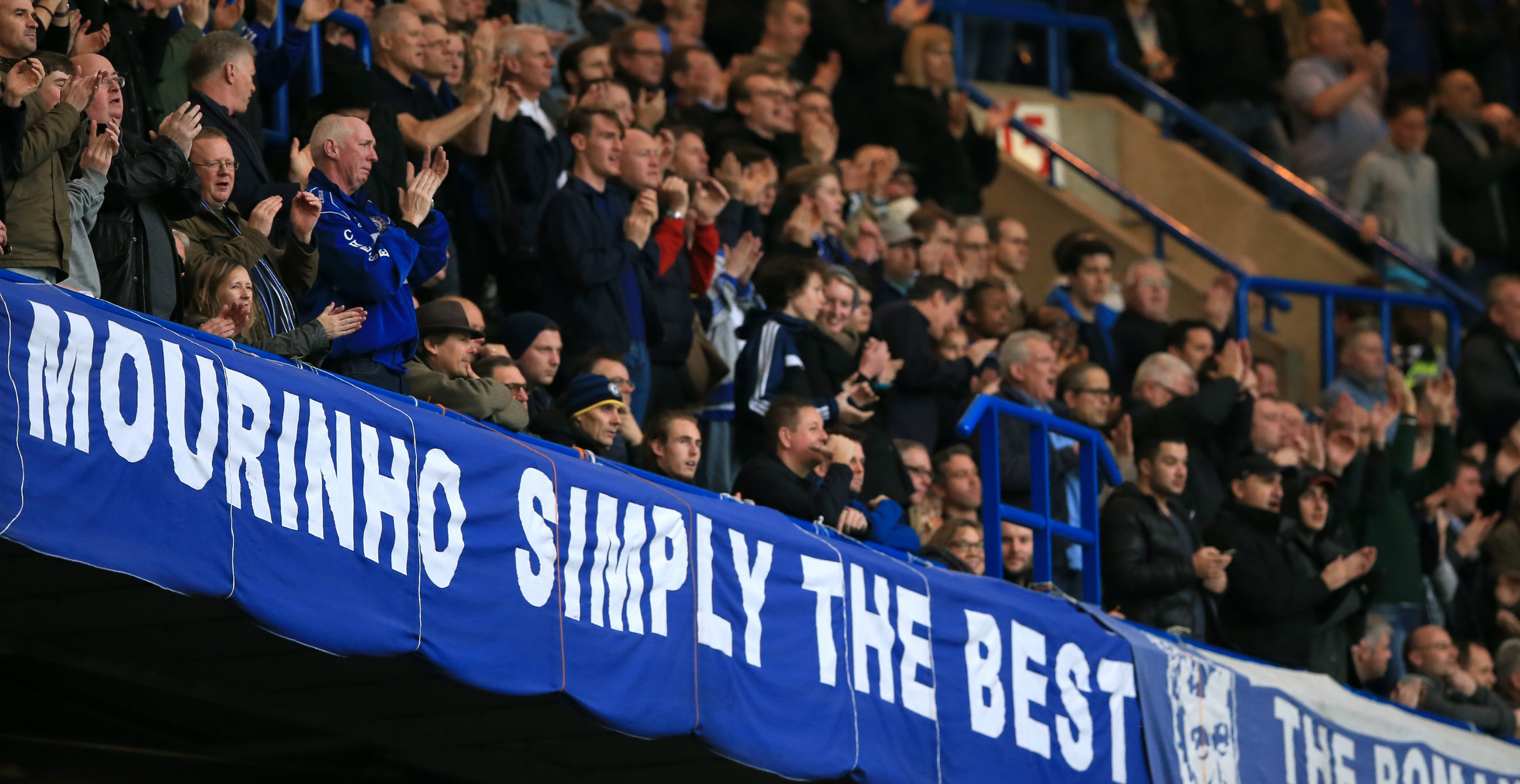 Chelsea fans chanted Mourinho's name throughout the Sunderland match