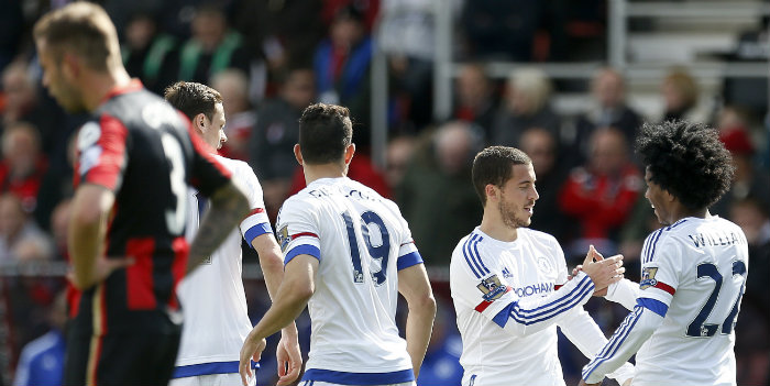 Hazard scored twice against Bournemouth on Saturday