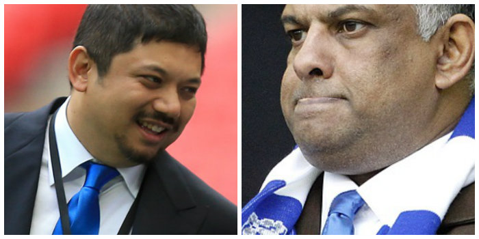 QPR vice-chairmen Ruben Gnanalingam and Tony Fernandes