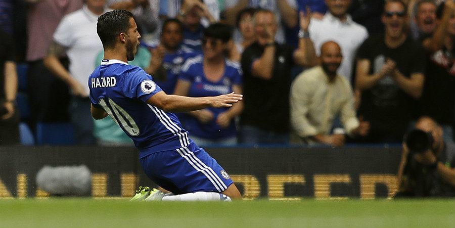 Eden Hazard scored Chelsea's opener against Burnley