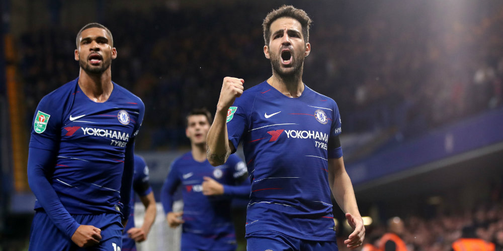 Fabregas said goodbye to Chelsea players