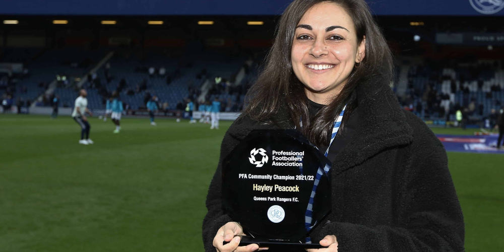 QPR Women’s captain Peacock ‘honoured’ to receive award as she eyes return to action