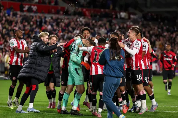Brentford beat Villa on penalties to secure fourth-round place