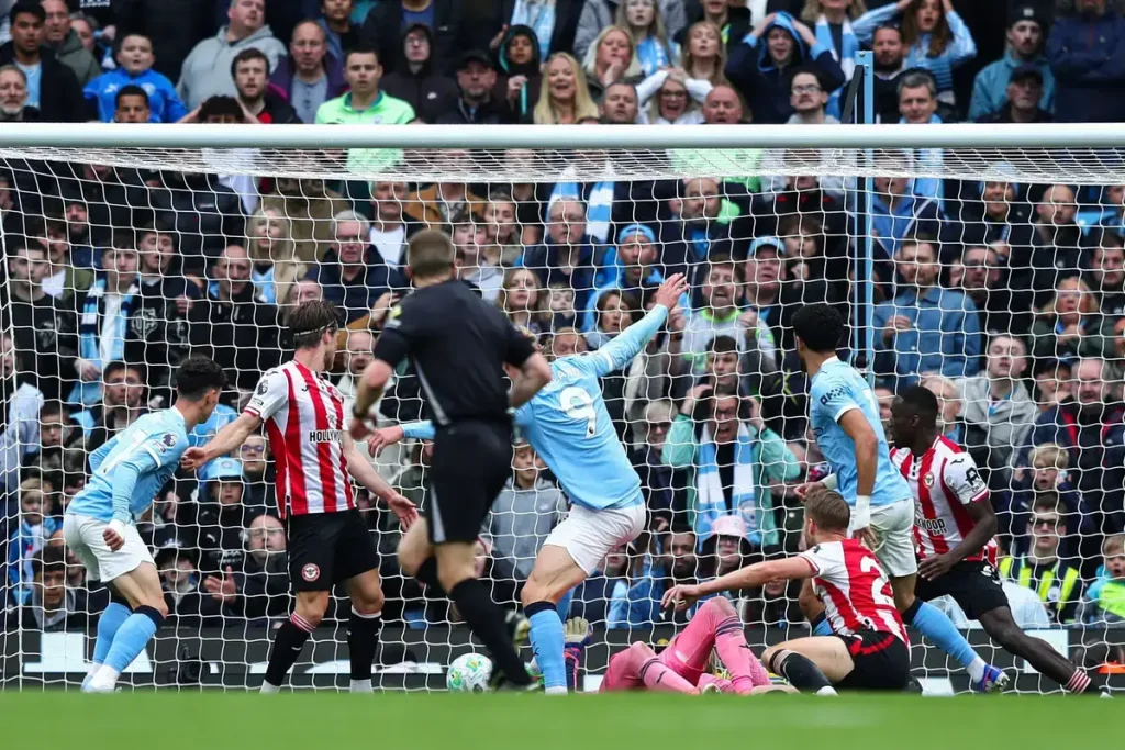 Brentford battle but second-half goals give City victory