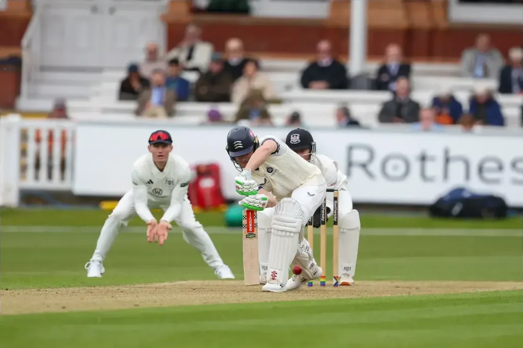 Durham hit back after Higgins’ century for Middlesex