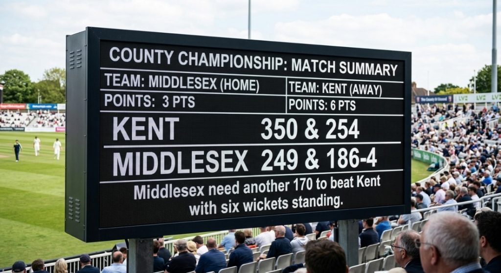 Singh strikes for Kent as Middlesex struggle