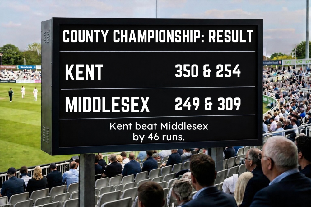 Parkinson wraps up Kent’s win over Middlesex