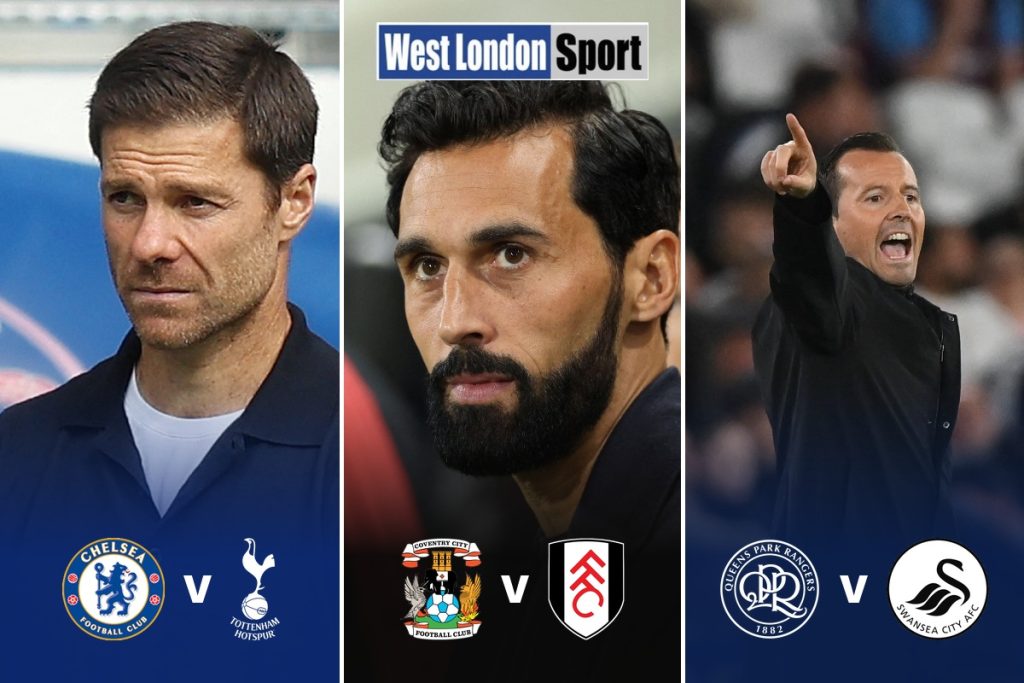 Chelsea face Spurs, Fulham head to Coventry, and QPR take on the leaders