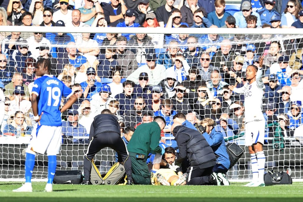 Martinez conscious and in hospital after being carried off during Chelsea win